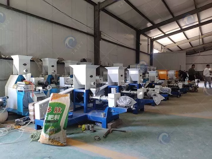 Stock of our fish food machines