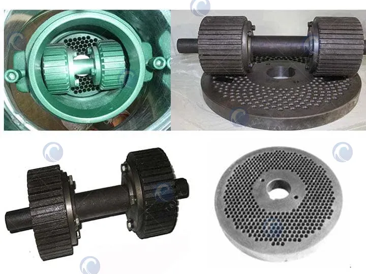 Animal Feed Pellet Making Machine For Pourlty 7 Roller and mill plate of animal feed pelllet machine