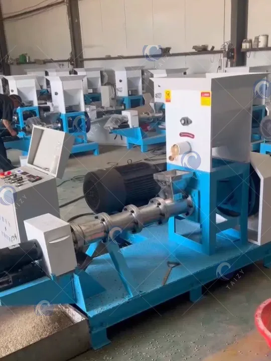 Fish feed pellet extruder machine